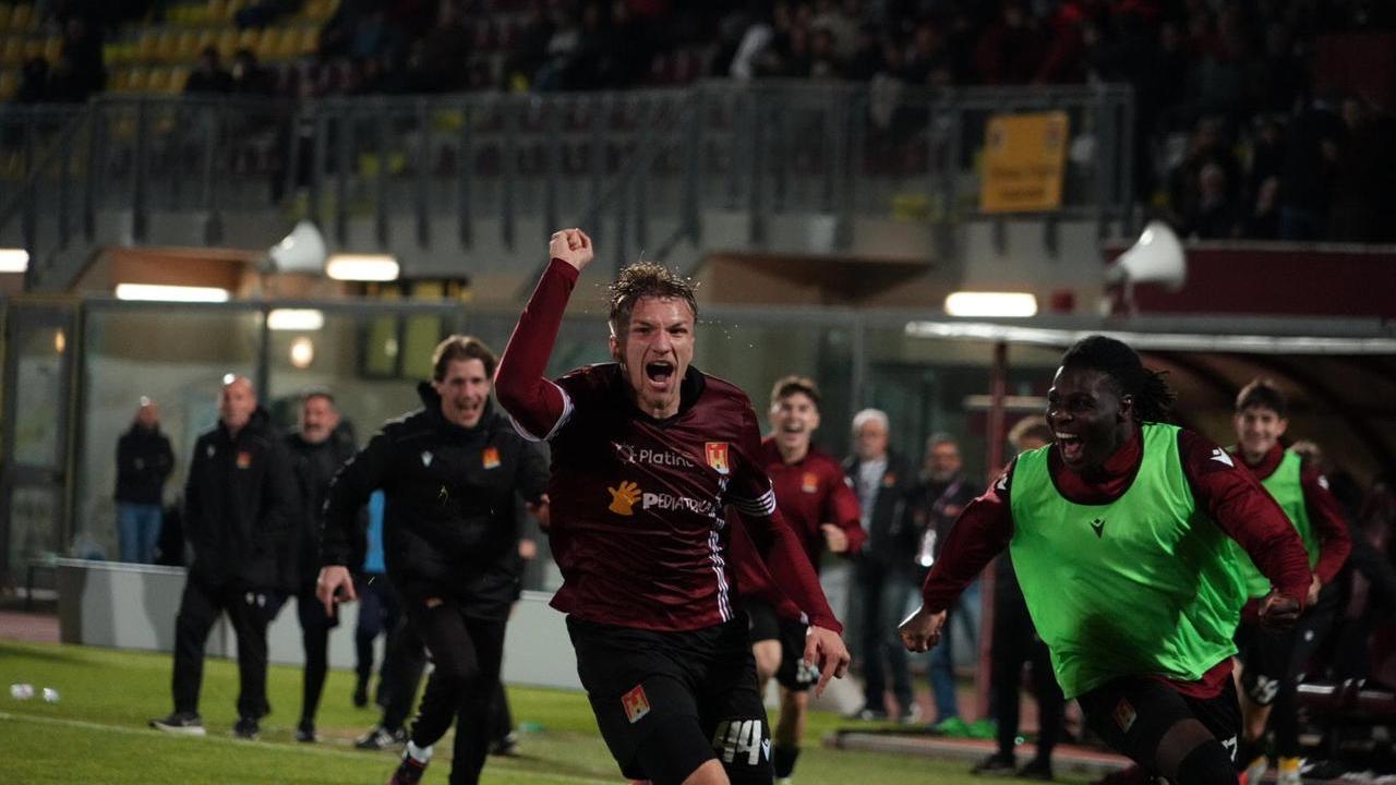 L'esultanza di Bonassi per il gol