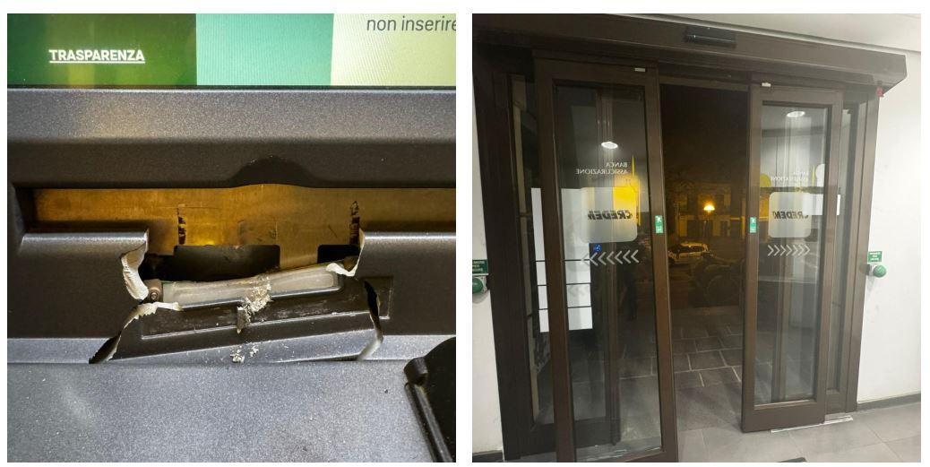 I ladri tentano l’assalto a due sportelli bancomat, ma falliscono