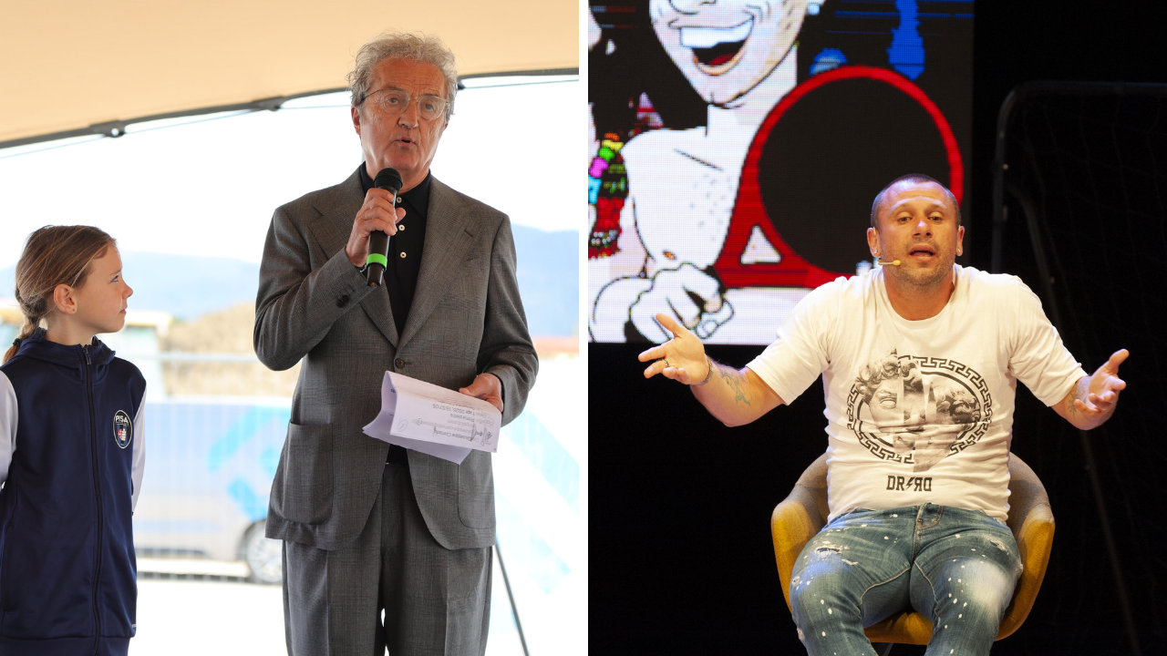 A sinistra il presidente Corrado, a destra Cassano