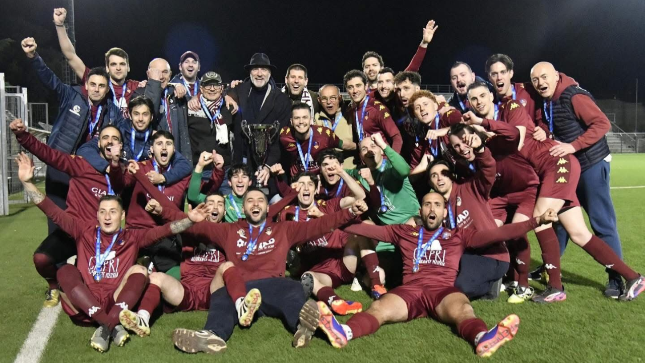 
	L'esultanza del Chiesina Uzzanese dopo la vittoria al Buozzi

