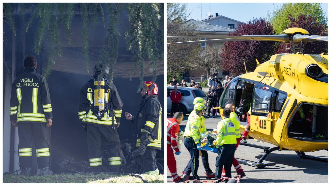 Esplosione nell’officina Balestrazzi Moto a Fiorano: padre e figlio ustionati, locale carbonizzato