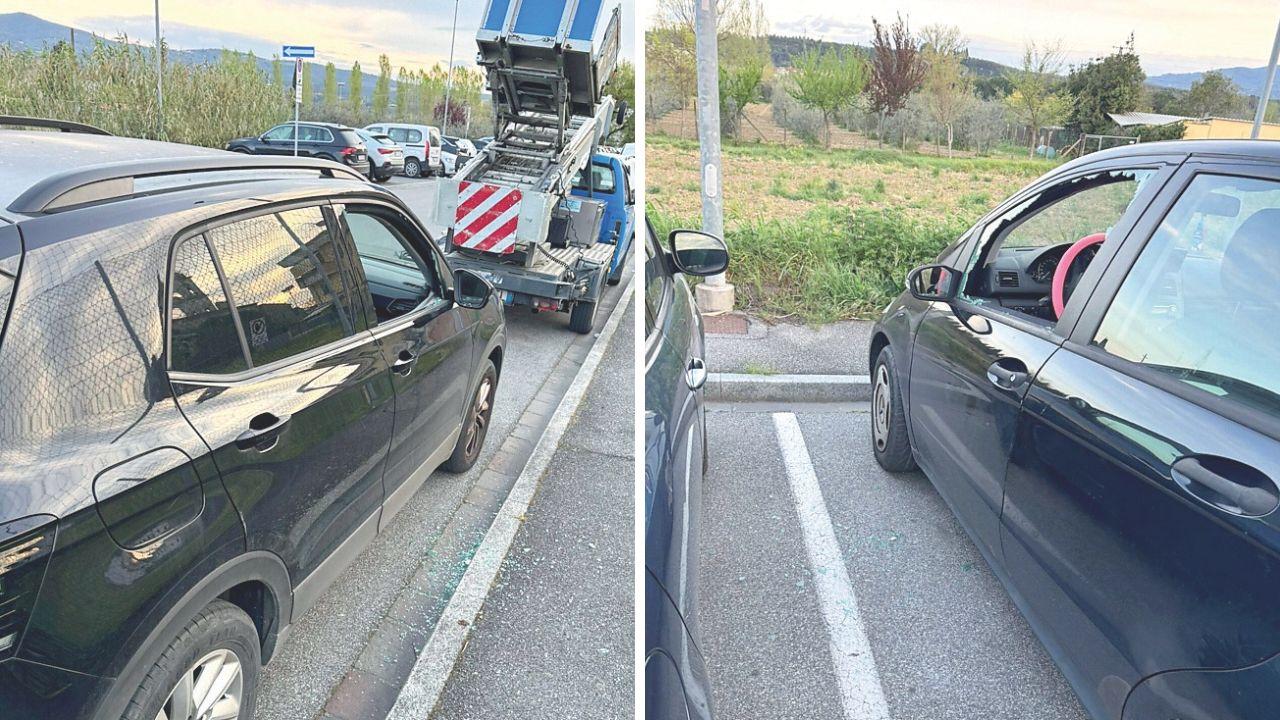 Due delle auto colpite dai ladri a Cortenuova