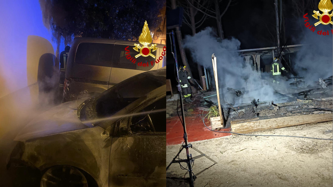 Notte di fuoco nel Nuorese e in Ogliastra, distrutti un chiosco sulla spiaggia e due auto