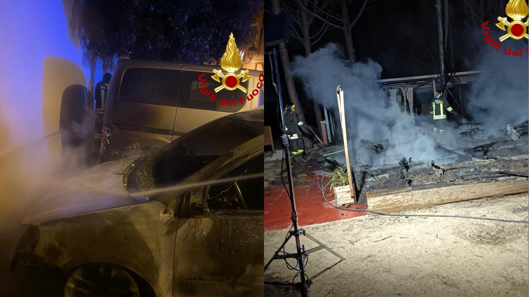 Notte di fuoco nel Nuorese e in Ogliastra, distrutti un chiosco sulla spiaggia e due auto