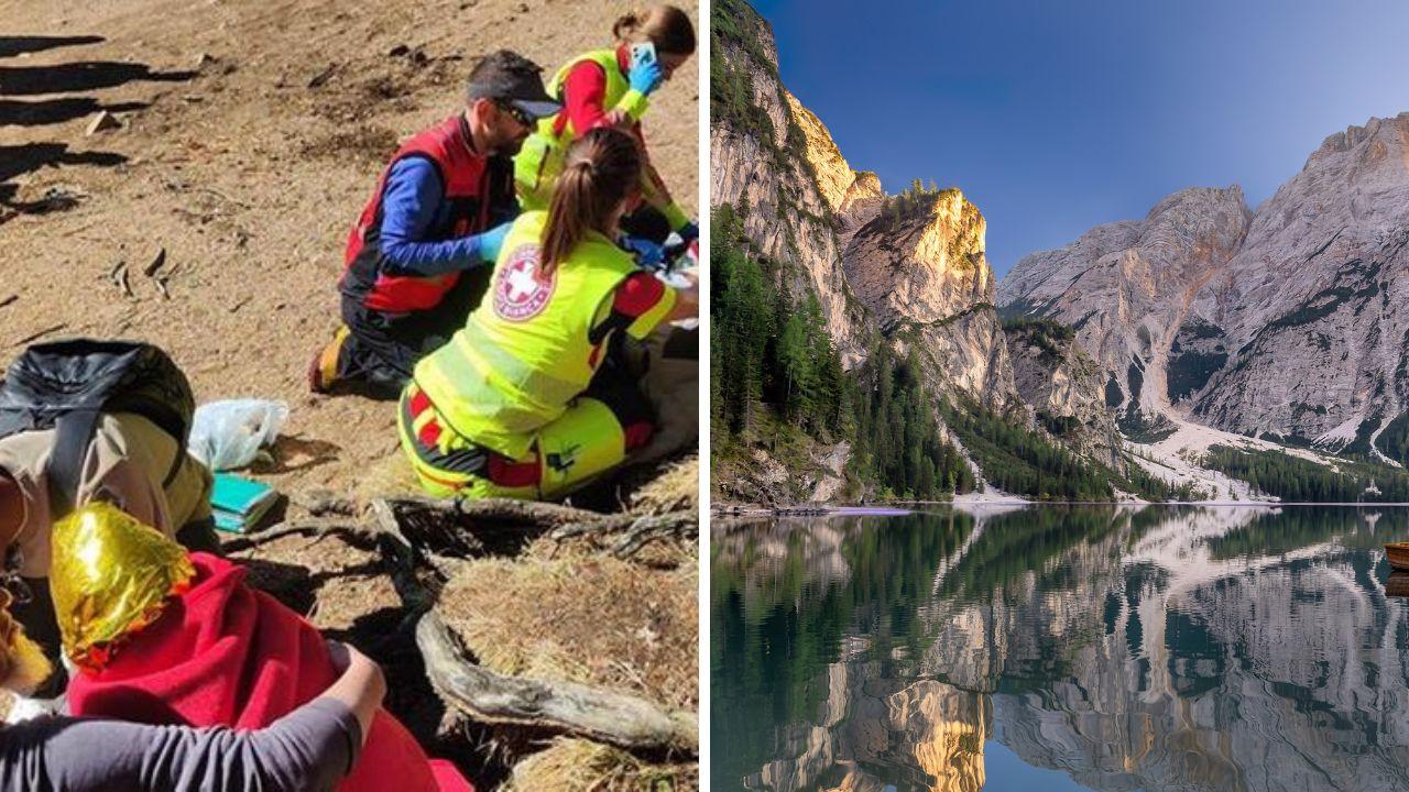 Lago di Braies, cede il ghiaccio: cinque persone in acqua, salvate