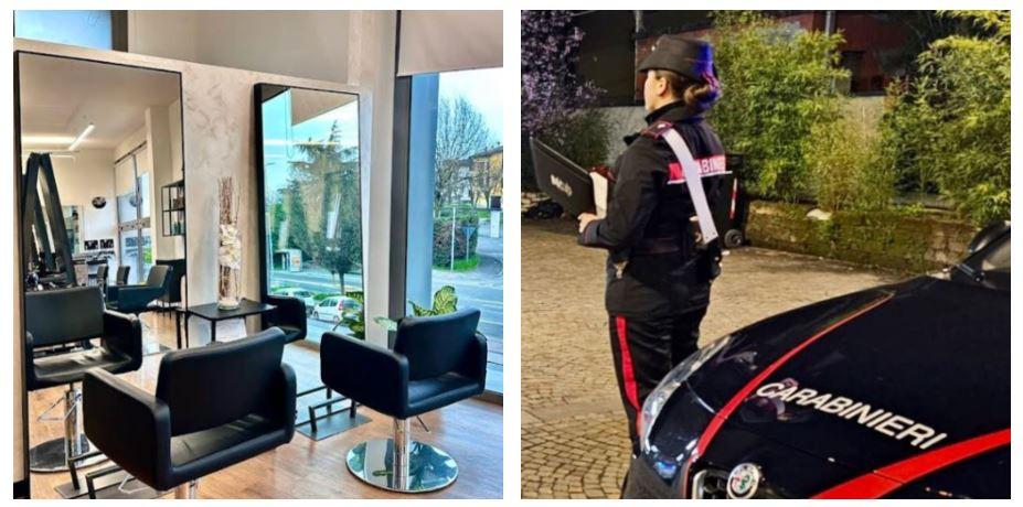 Ladro nel negozio di parrucchieri: le telecamere rivelano in tempo reale il furto, arrivano i carabinieri e lo arrestano