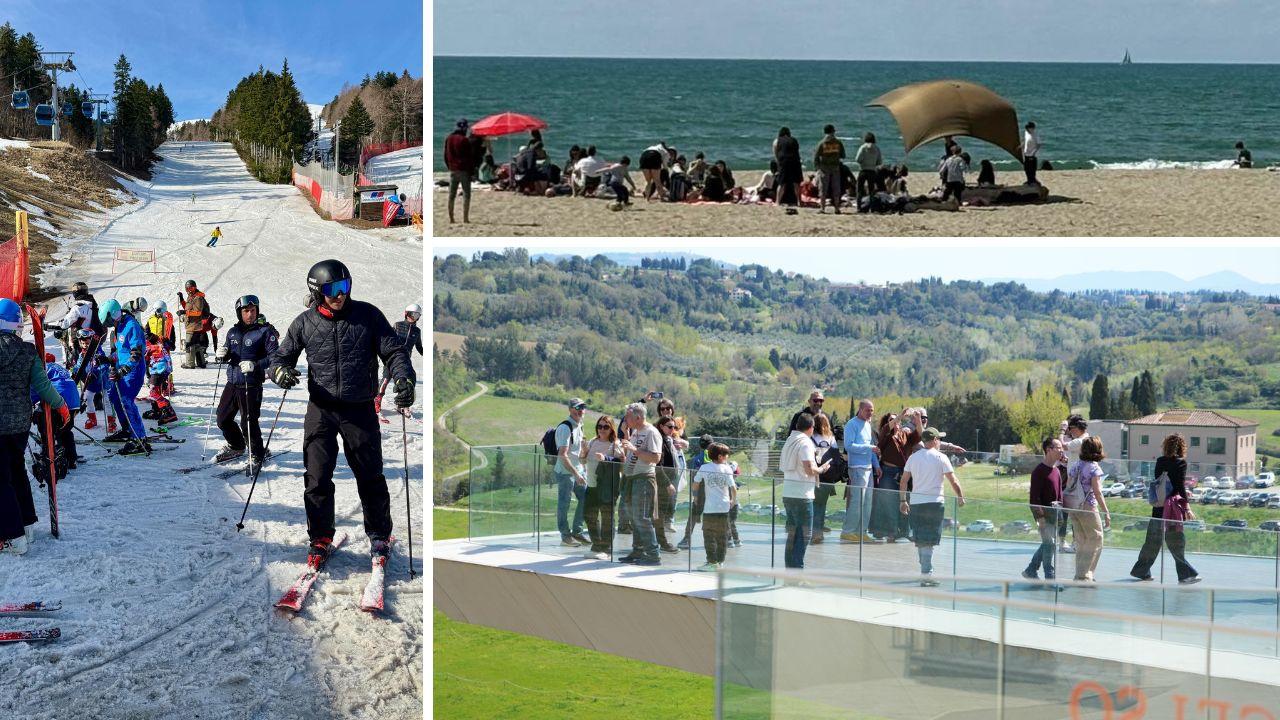 Abetone (foto Nucci), Viareggio (foto Giannini) e Peccioli (foto Stick)