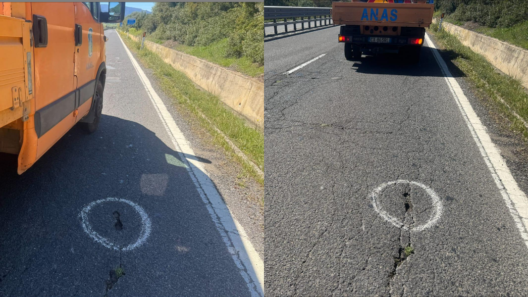 Il mistero delle gomme forate sulla 131 dcn, l’Anas: «La crepa non c’entra». Ma i chiodi non si trovano