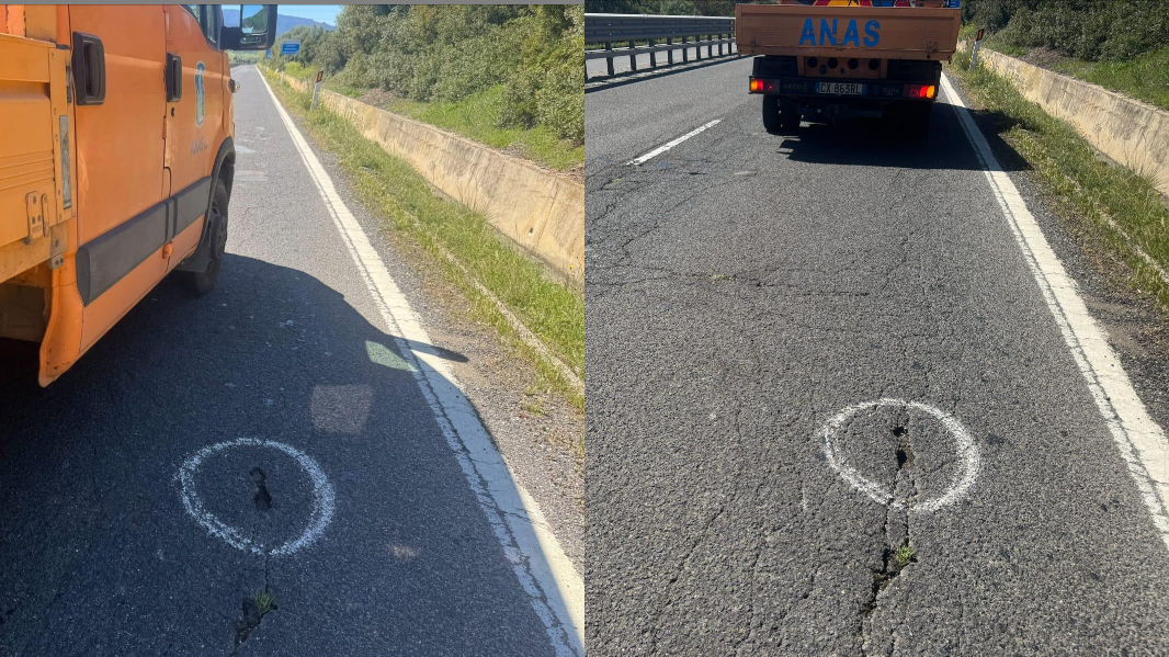 Il mistero delle gomme forate sulla 131 dcn, l’Anas: «La crepa non c’entra». Ma i chiodi non si trovano