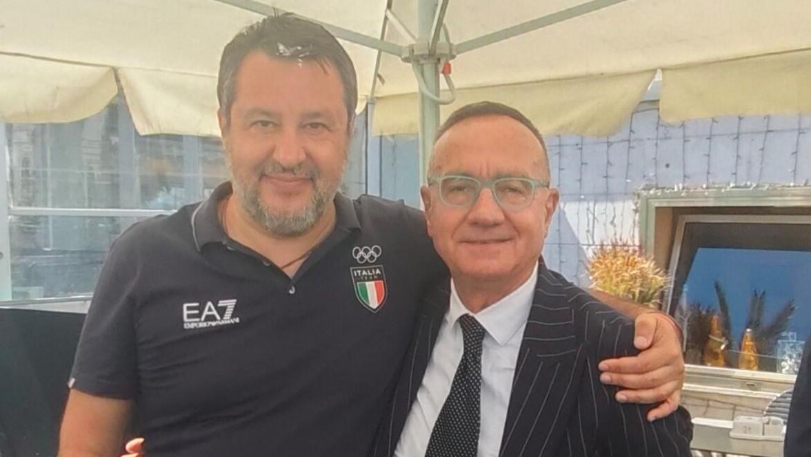Matteo Salvini e Vanni Sanna