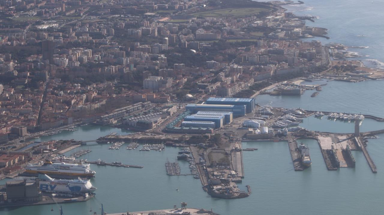 
	Una veduta dall'alto dello scalo in una foto d'archivio

