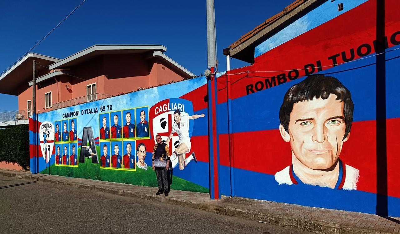 Un murale per celebrare il Cagliari dello Scudetto: è il primo in Sardegna