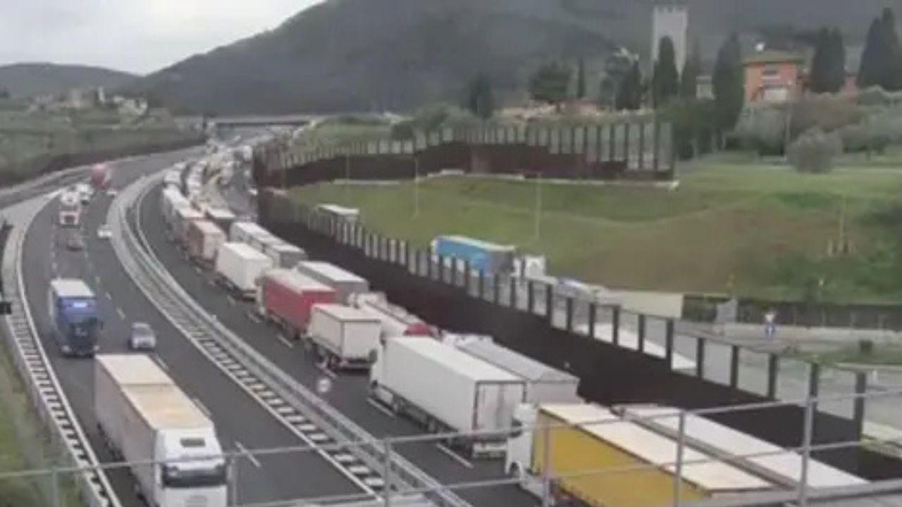 
	La coda in Autostrada (foto d'archivio)

