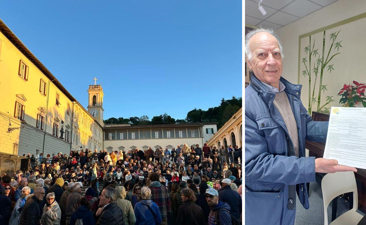 
	Una bella foto di una passata edizione dell'Ottobrata (foto dal profilo Fb del gruppo) e il presidente della Proloco Vivi Montenero Alberto Spagnoli

