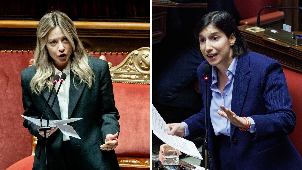 Giorgia Meloni e Elly Schlein