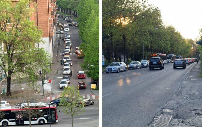 Via Roma chiusa, traffico in tilt in via Nobili