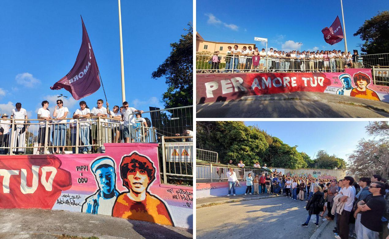 “Per amore vostro”: a Livorno il murale dedicato a Pippi e Odu