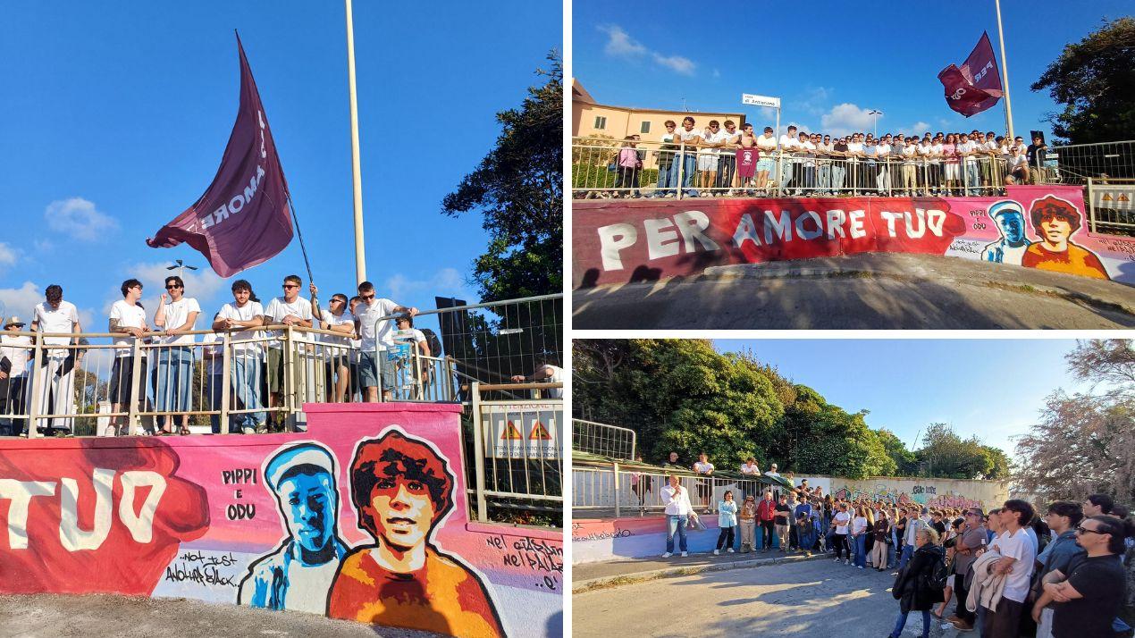 “Per amore vostro”: a Livorno il murale dedicato a Pippi e Odu