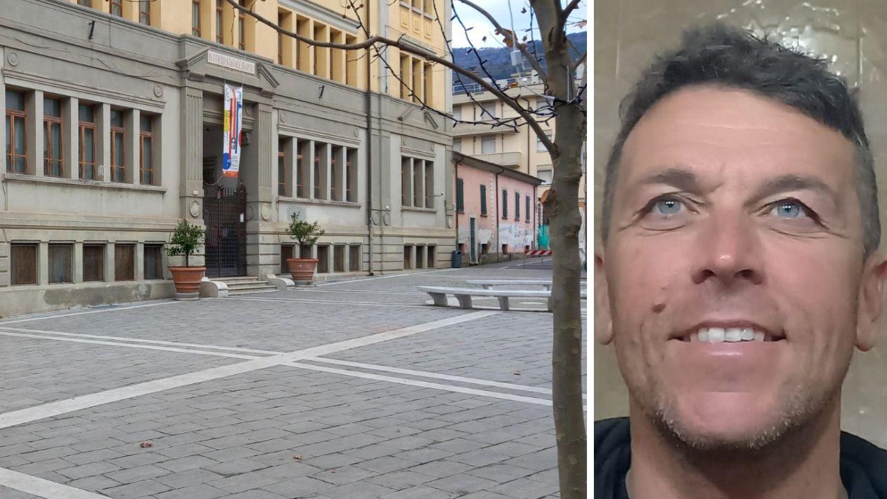 A sx piazza Palma, in luogo in cui è avvenuta l'aggressio. A dx la vittima, Giacomo Bongiorni