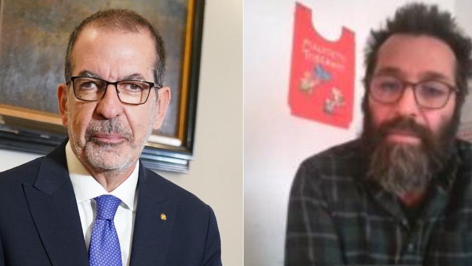 A sinistra il prefetto Giancarlo Dionisi, a destra il segretario generale della Filt-Cgil di Livorno, Giuseppe Gucciardo