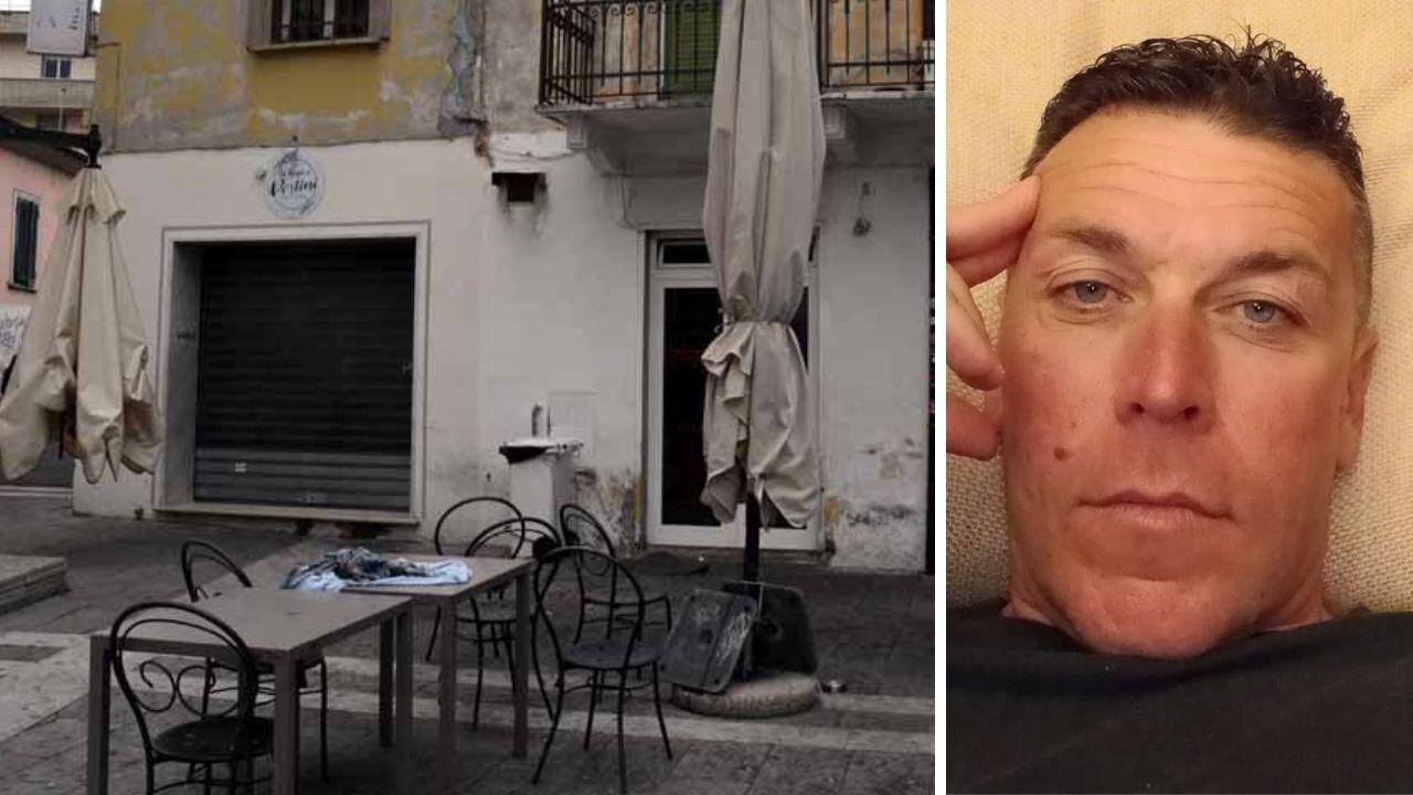 Il luogo in cui è avvenuta l'aggressione a Massa (foto Cuffaro), a dx la vittima Giacomo Bongiorni
