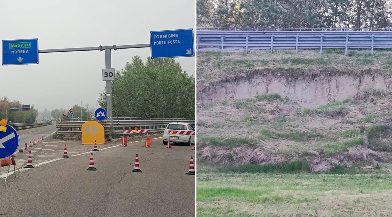 Tangenziale Modena-Sassuolo: uscita 30 chiusa per uno smottamento