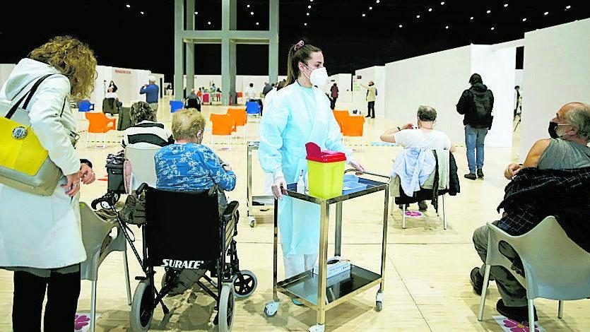 Un centro per le vaccinazioni contro il Covid-19