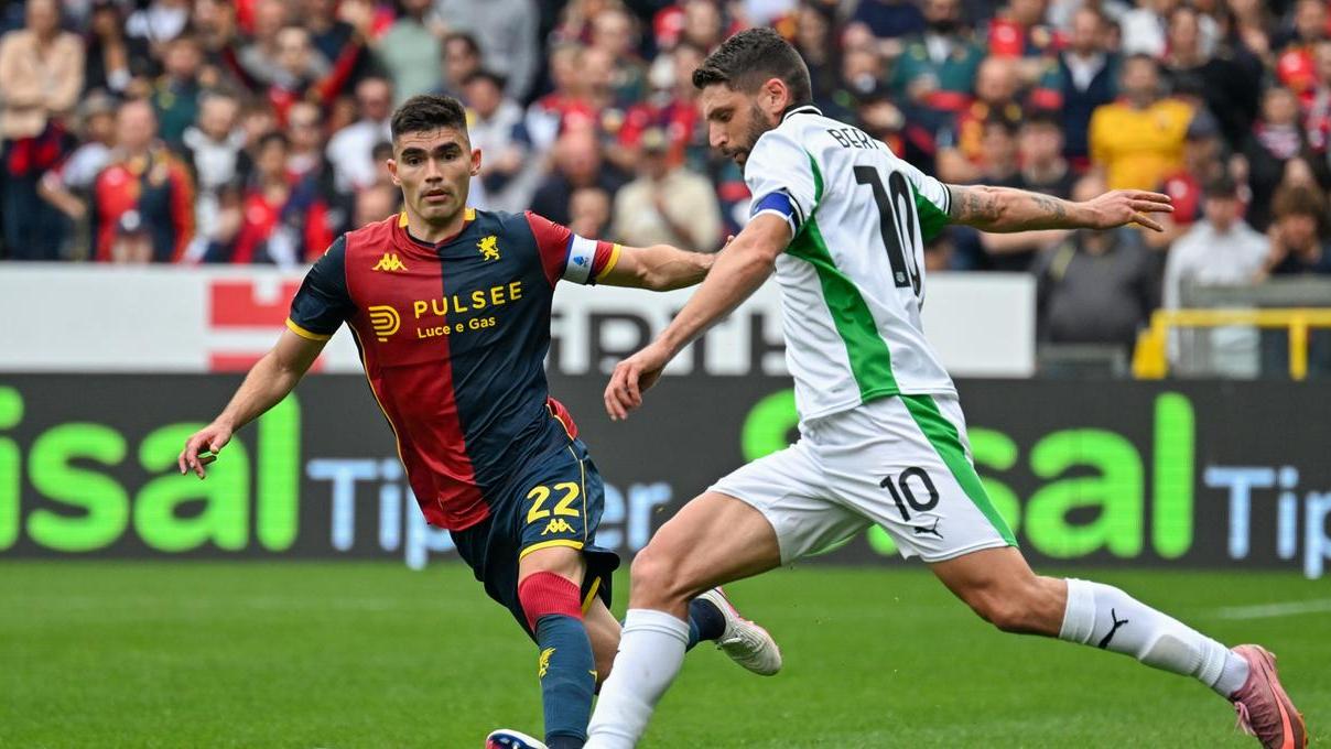 Berardi squalificato due giornate per la rissa in Genoa-Sassuolo: la decisione del giudice