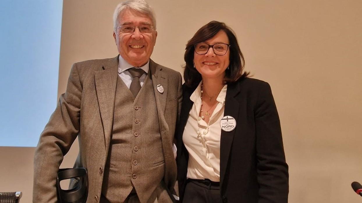 
	L'ex ministro Roberto Castelli e Francesca Losi

