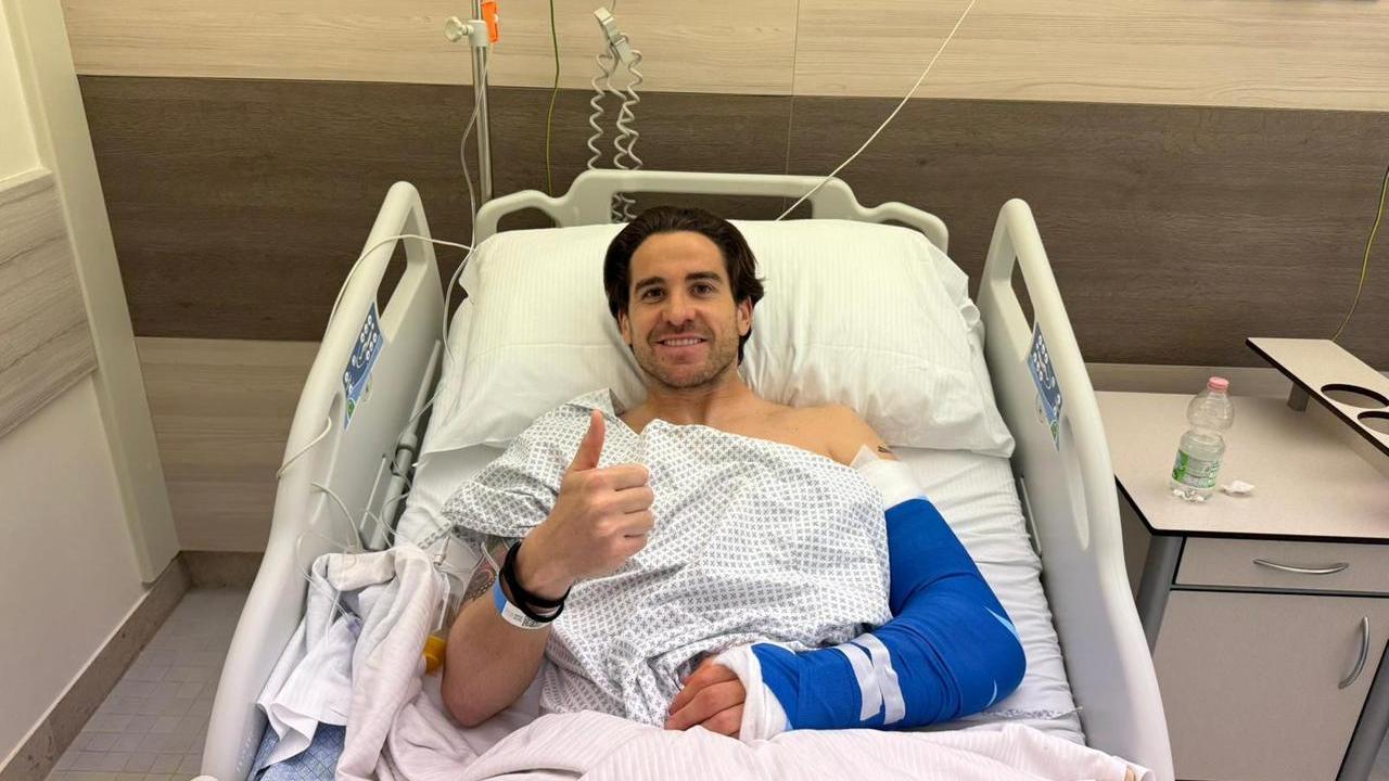 Chichizola dopo l'intervento chirurgico