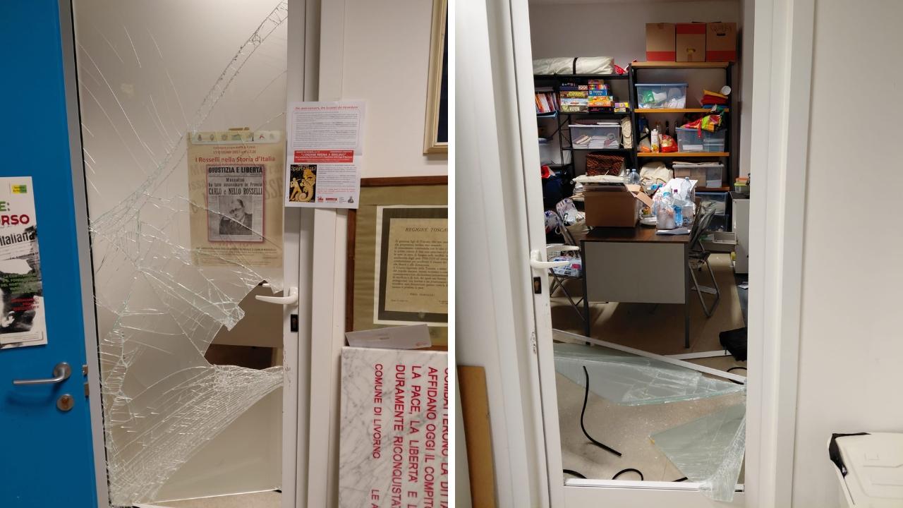 
	I danni nella sede dell'Arcigay

