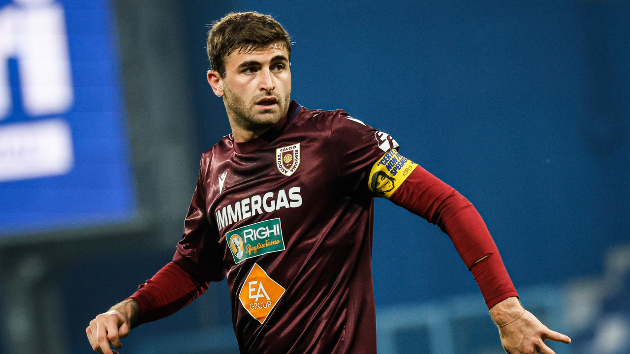 Il calciatore della Reggiana Manolo Portanova