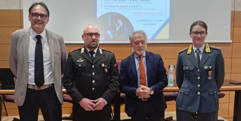 
	I relatori dell'incontro con il sindaco Poletti

