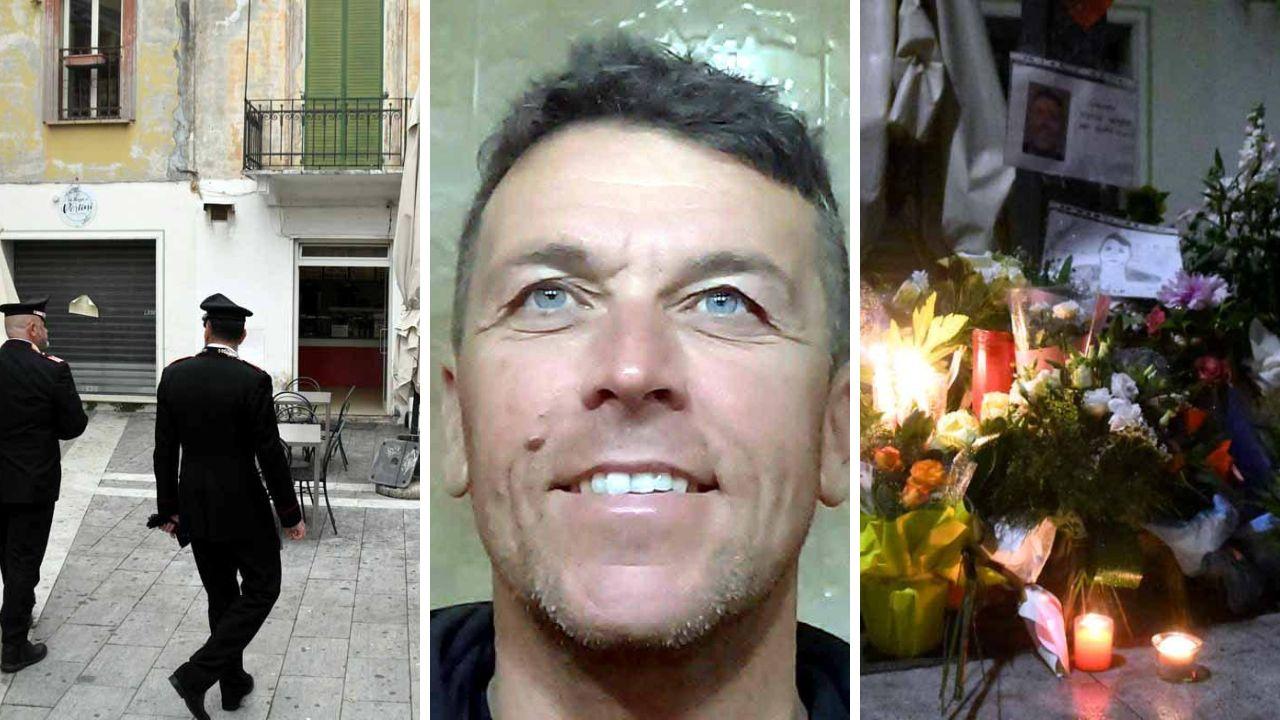 La vittima, i carabinieri sul posto e i fiori in memoria di Giacomo