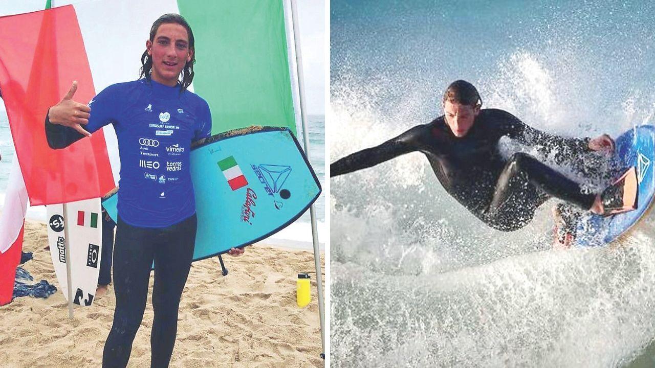 Due immagini del giovane scomparso