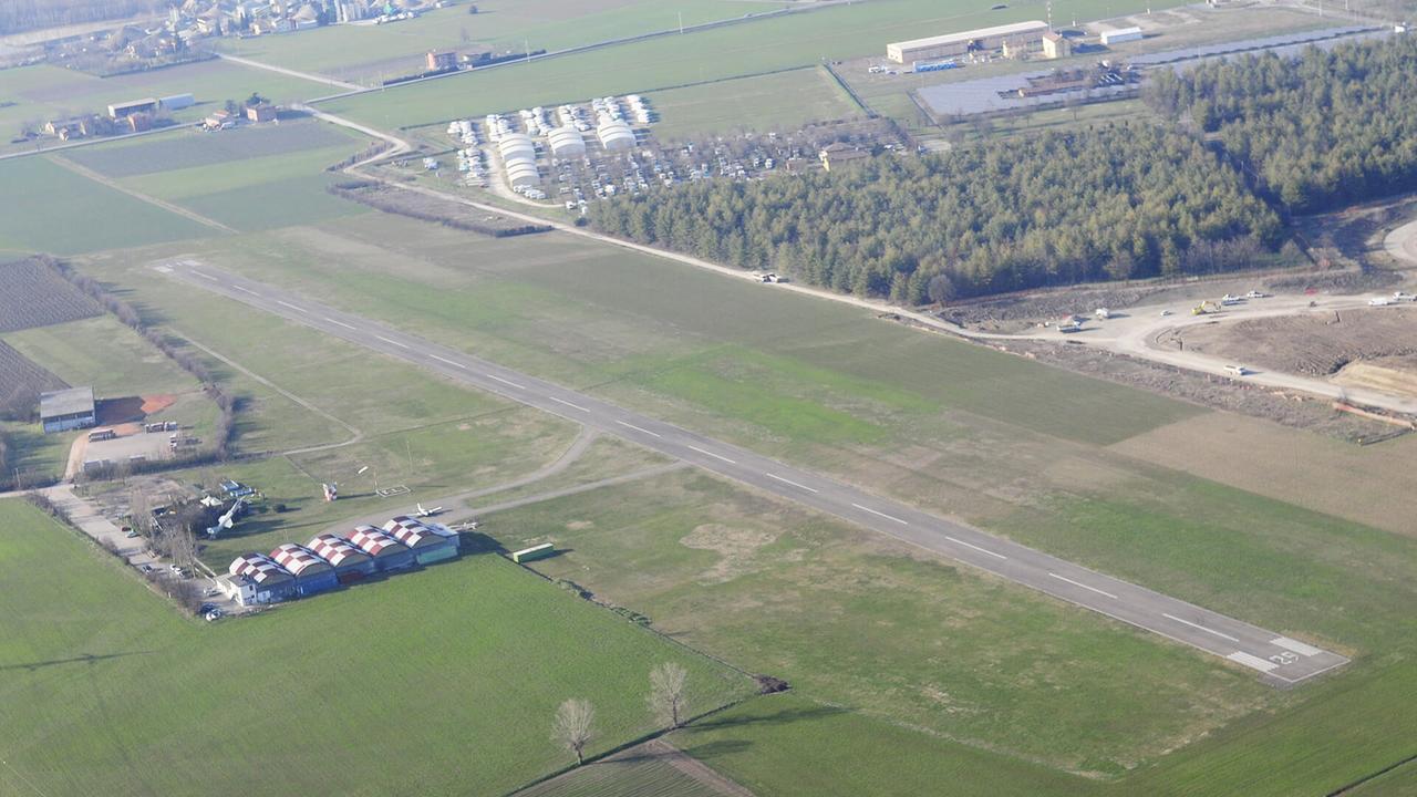 L'aeroporto di Marzaglia dall'alto