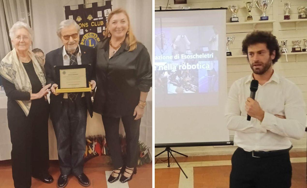 Livorno, il Lions club host e la targa alla carriera al regista Amasi Damiani