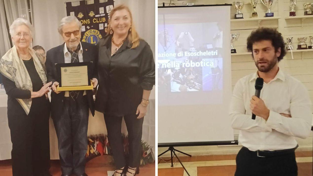 Livorno, il Lions club host e la targa alla carriera al regista Amasi Damiani