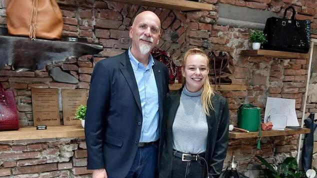 L’assessore Alessandro Puccinelli e Giulia Romiti