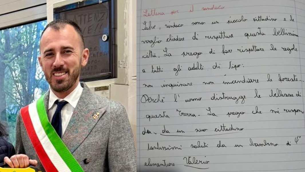 Valerio, 9 anni, scrive al sindaco: «Non dobbiamo inquinare, faccia rispettare le regole» – La lettera commuove il web