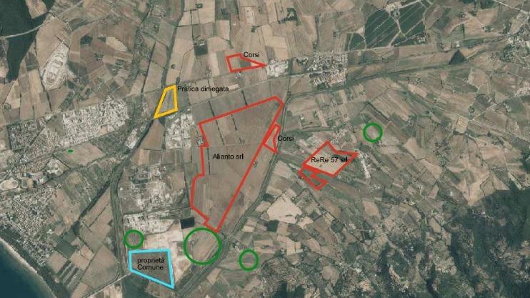 La mappa elaborata dal Comune: in rosso e in giallo le aree in cui insistono le richieste