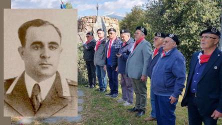 Una commemorazione del Circolo "Su nuraghe" di Biella. Nel riquadro, Antonio Lepori "Sergio"