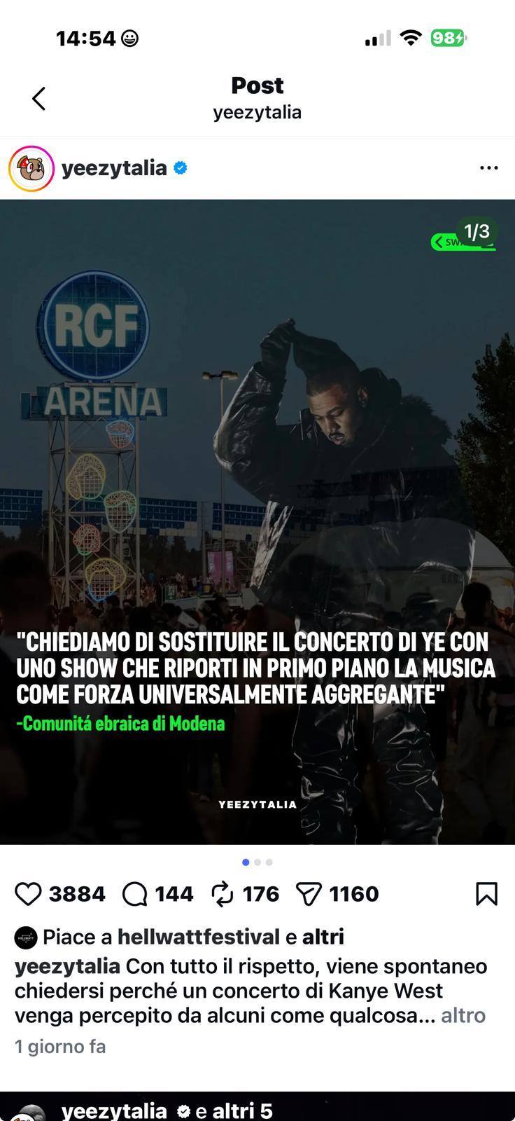 I fan italiani di Kanye West non ci stanno: «I suoi concerti sono solo musica»