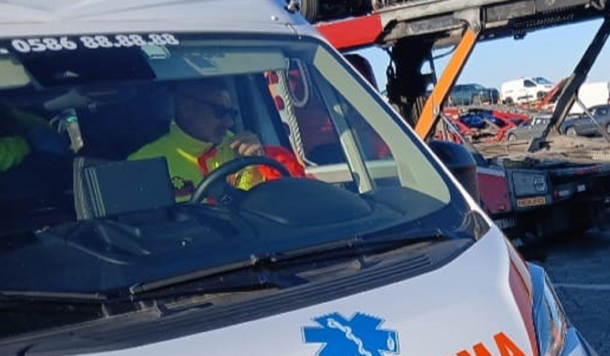 L'ambulanza sul posto