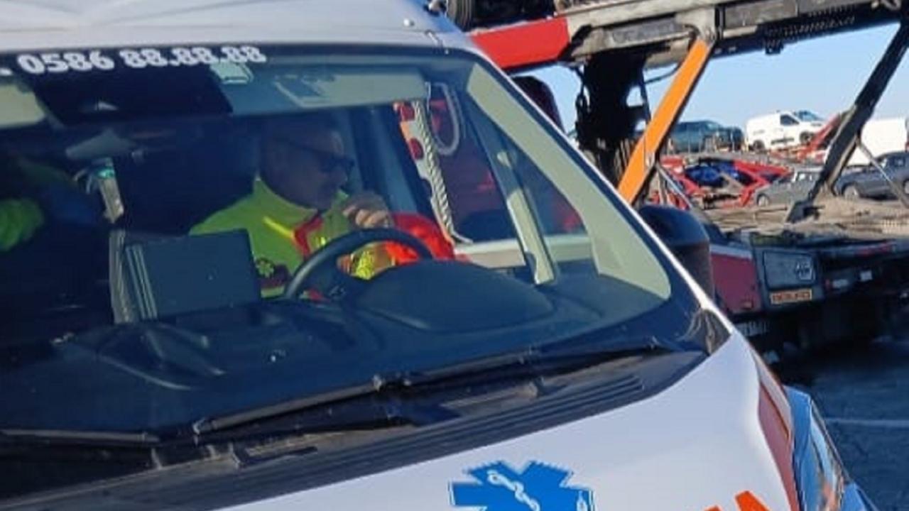 L'ambulanza sul posto