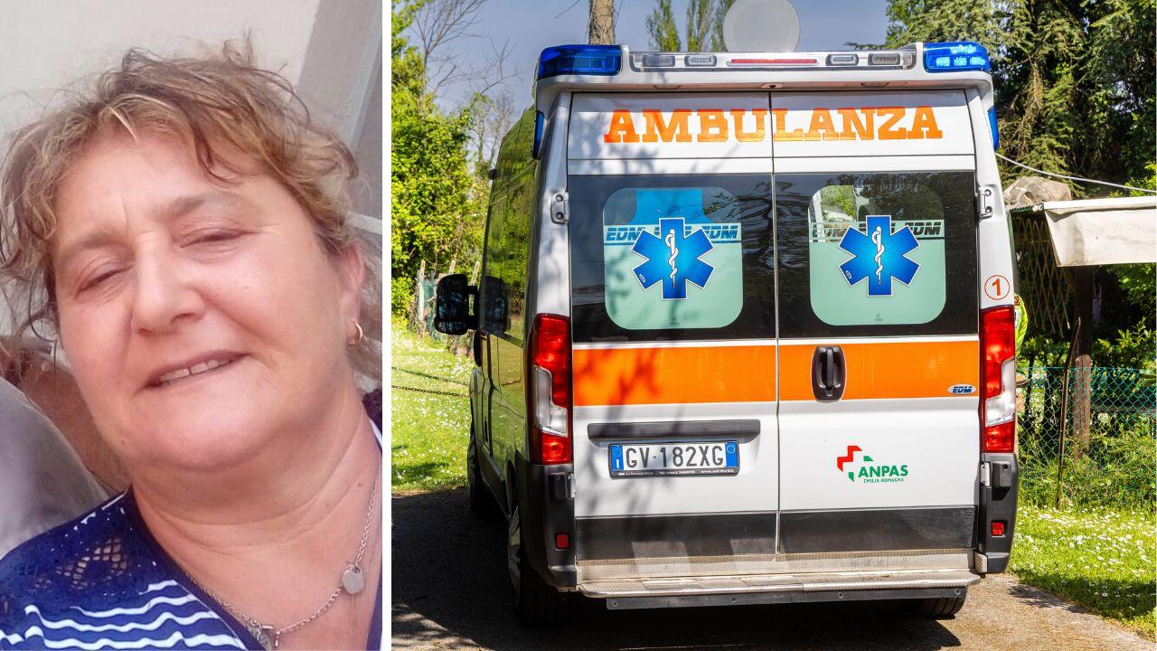 Cinzia Sanguinetti e un’ambulanza del 118