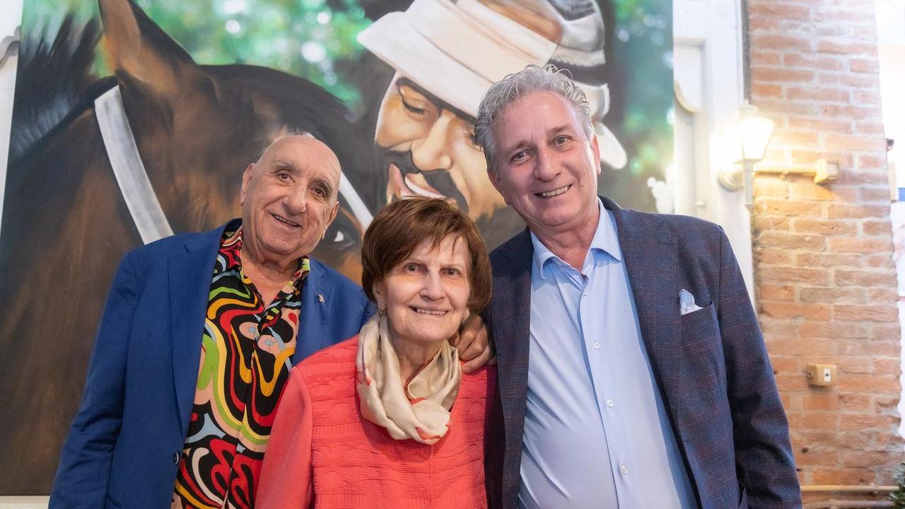 Cesare e Luca Clò con la moglie e mamma Marisa