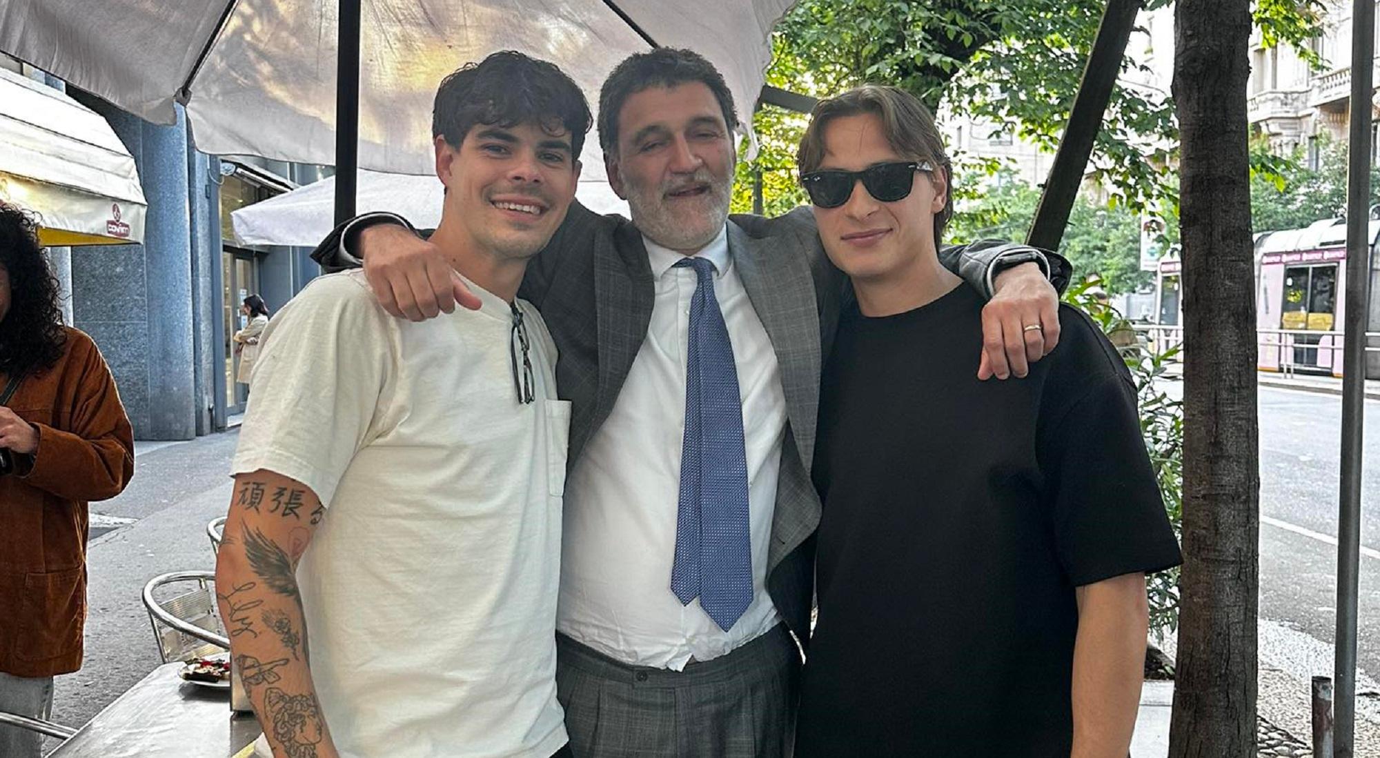 Mattia Lucarelli, l'avvocato Leonardo Cammarata e Federico Apolloni