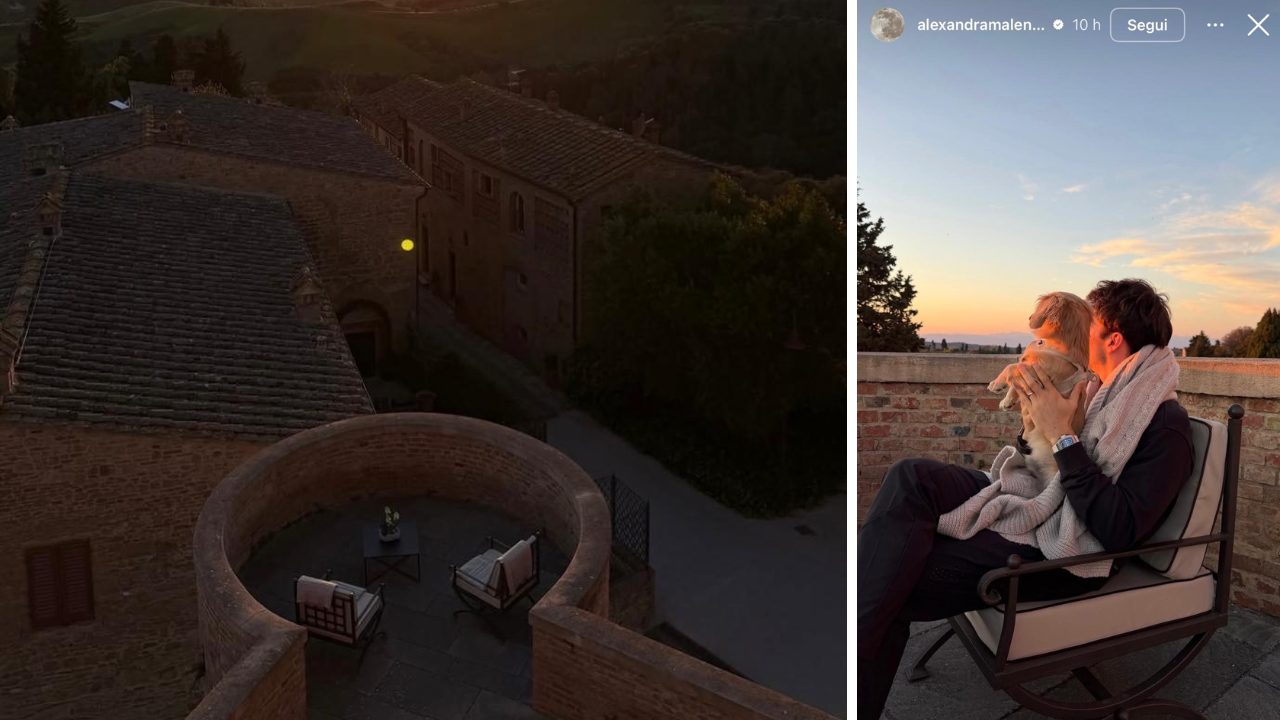 
	A sx La Rocca di Castelfalfi, a destra Leclerc con il suo Leo

