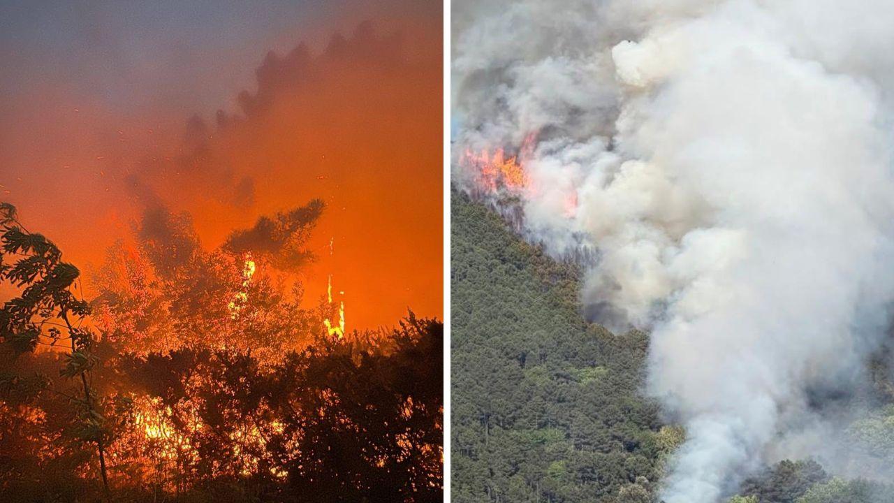 L'incendio sul Monte Faeta
